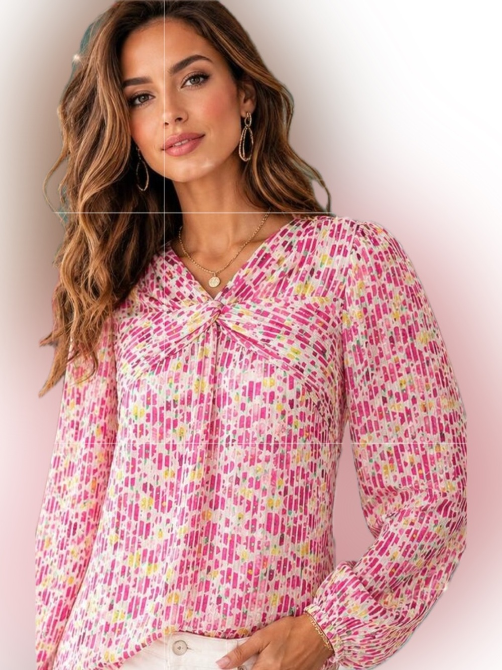 Kate Spade New York Marker Floral Devoré Top.